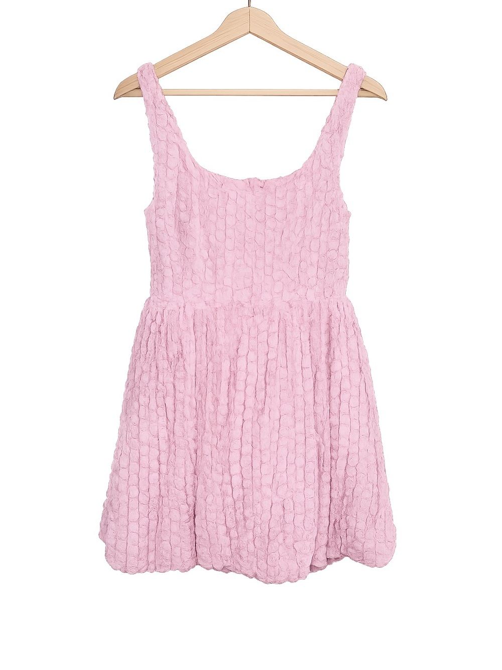 NWT All In Favor Pink Rosette Textured Mini Dress | Coquette Feminine Party - Picture 2 of 7